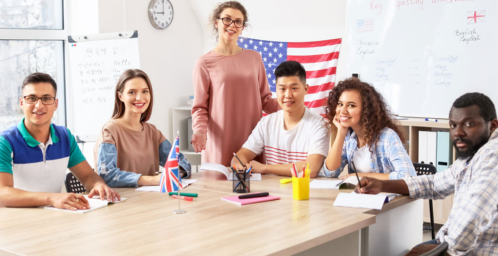 Cours d'anglais multiculturel avec étudiants de diverses nationalités à Londres